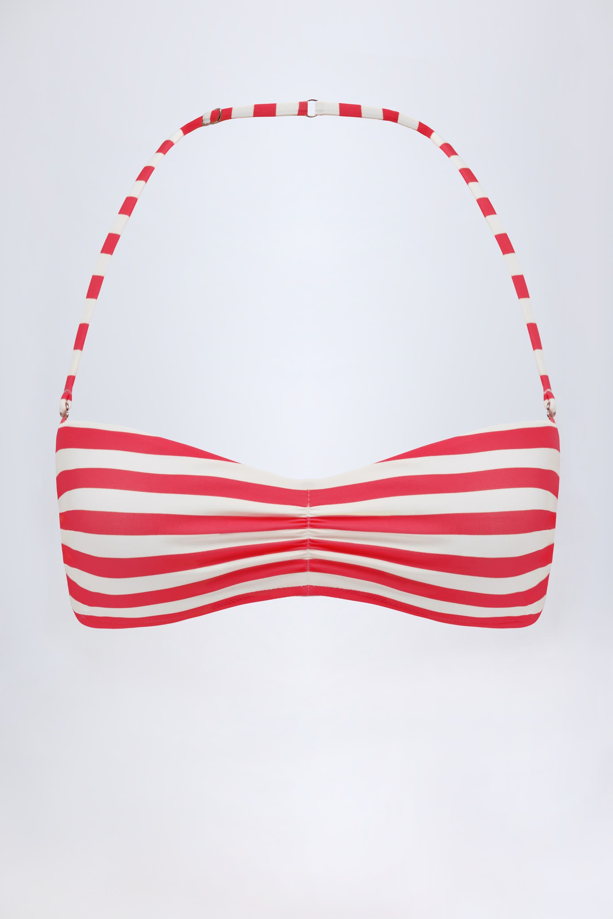 Multiway Bikini Top in Cherry Red Stripe - 2