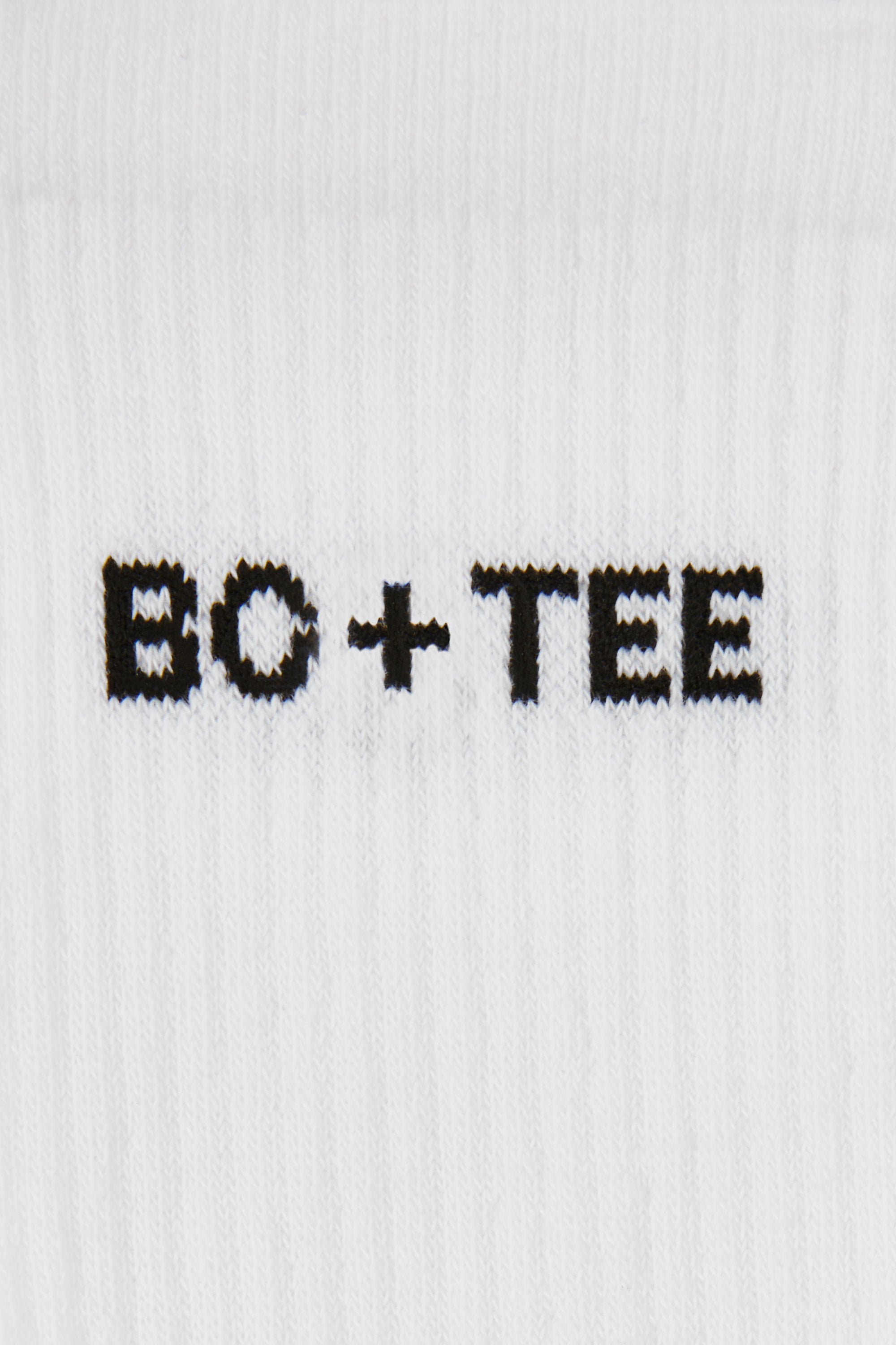 Ribbed Crew Sock Bundle in White - 2