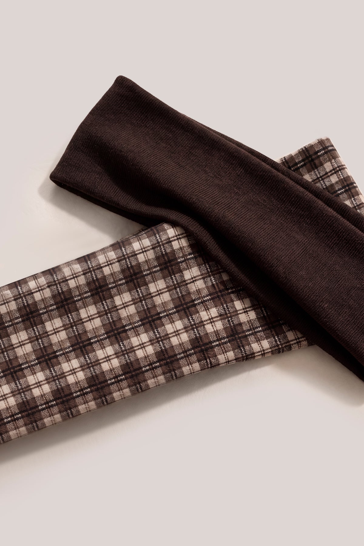 Modal Headband 2-Pack in Square Check Print - 2