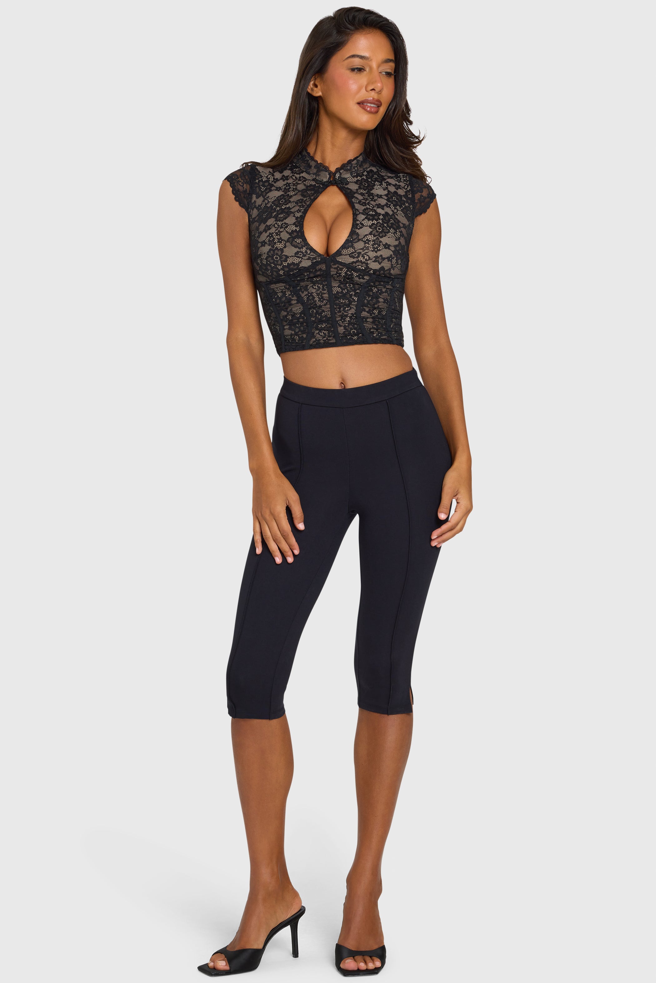Ponte Capri Leggings in Black