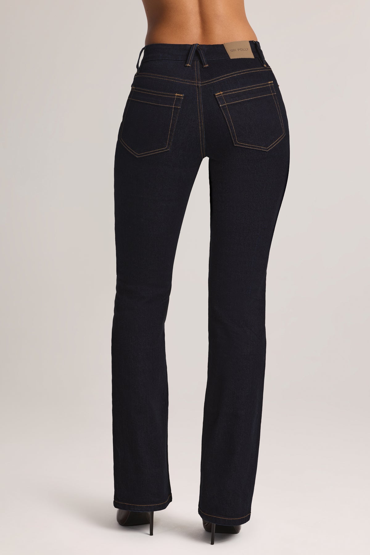 High-Rise Bootcut Jeans in Dark Wash - 2