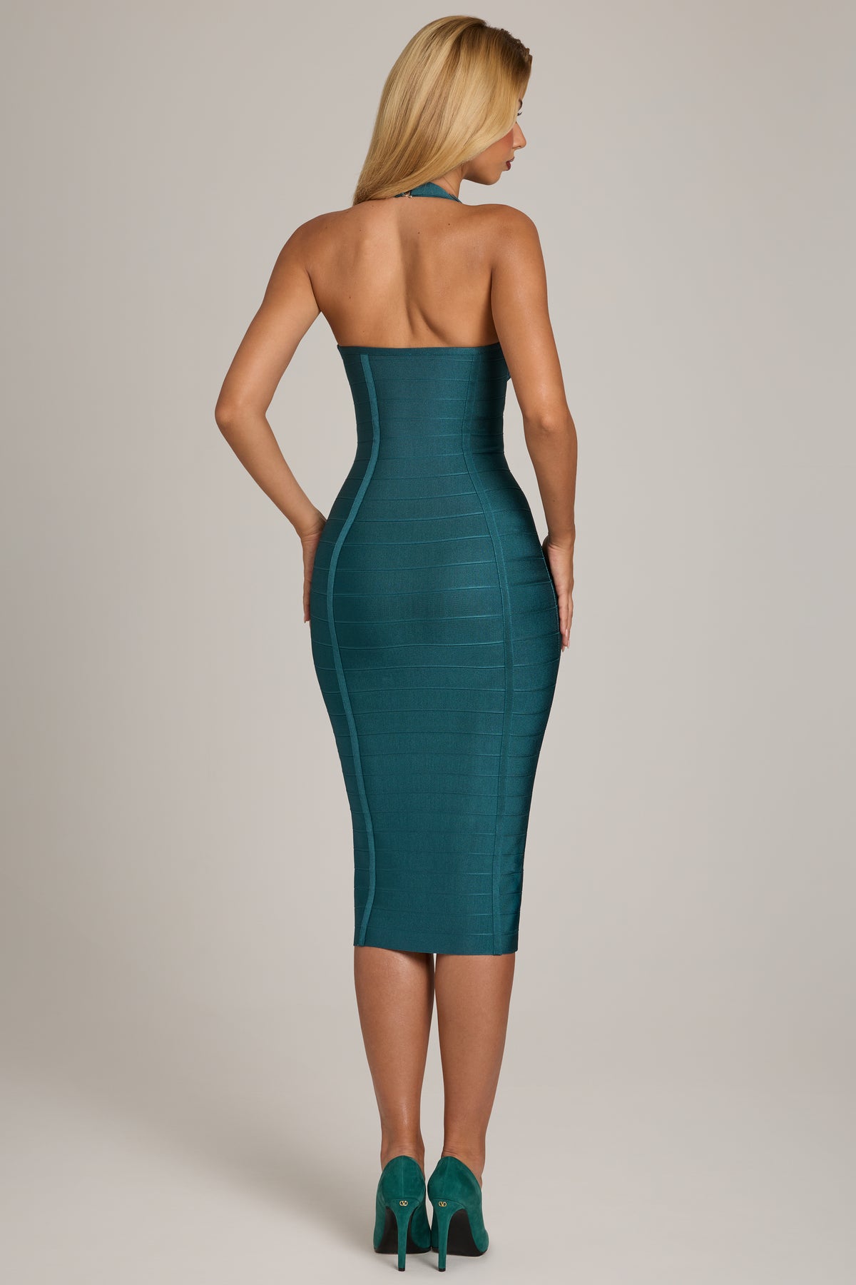 Bandage Midi Dress in Teal