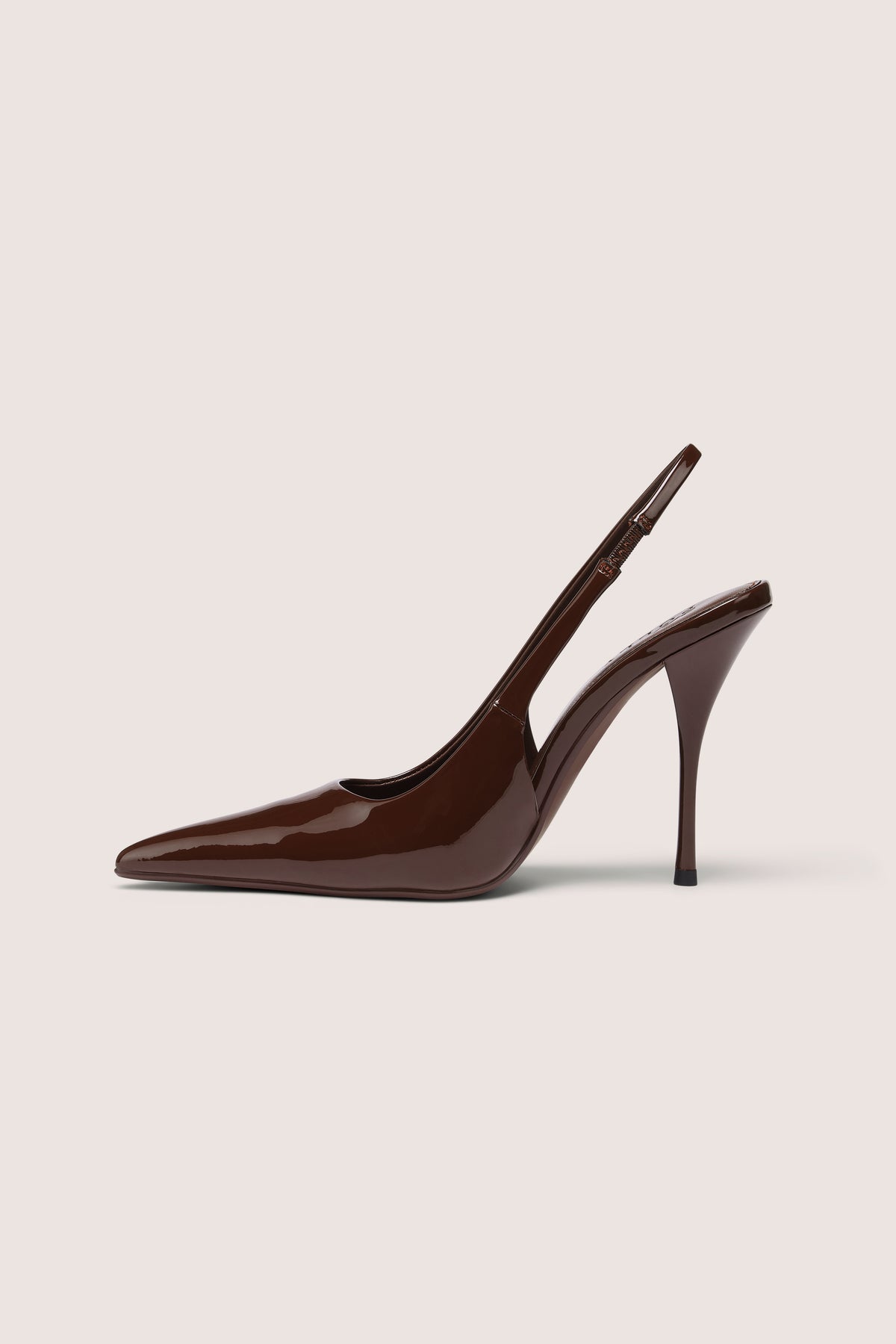 Sling-Back Heels in Chocolate Brown