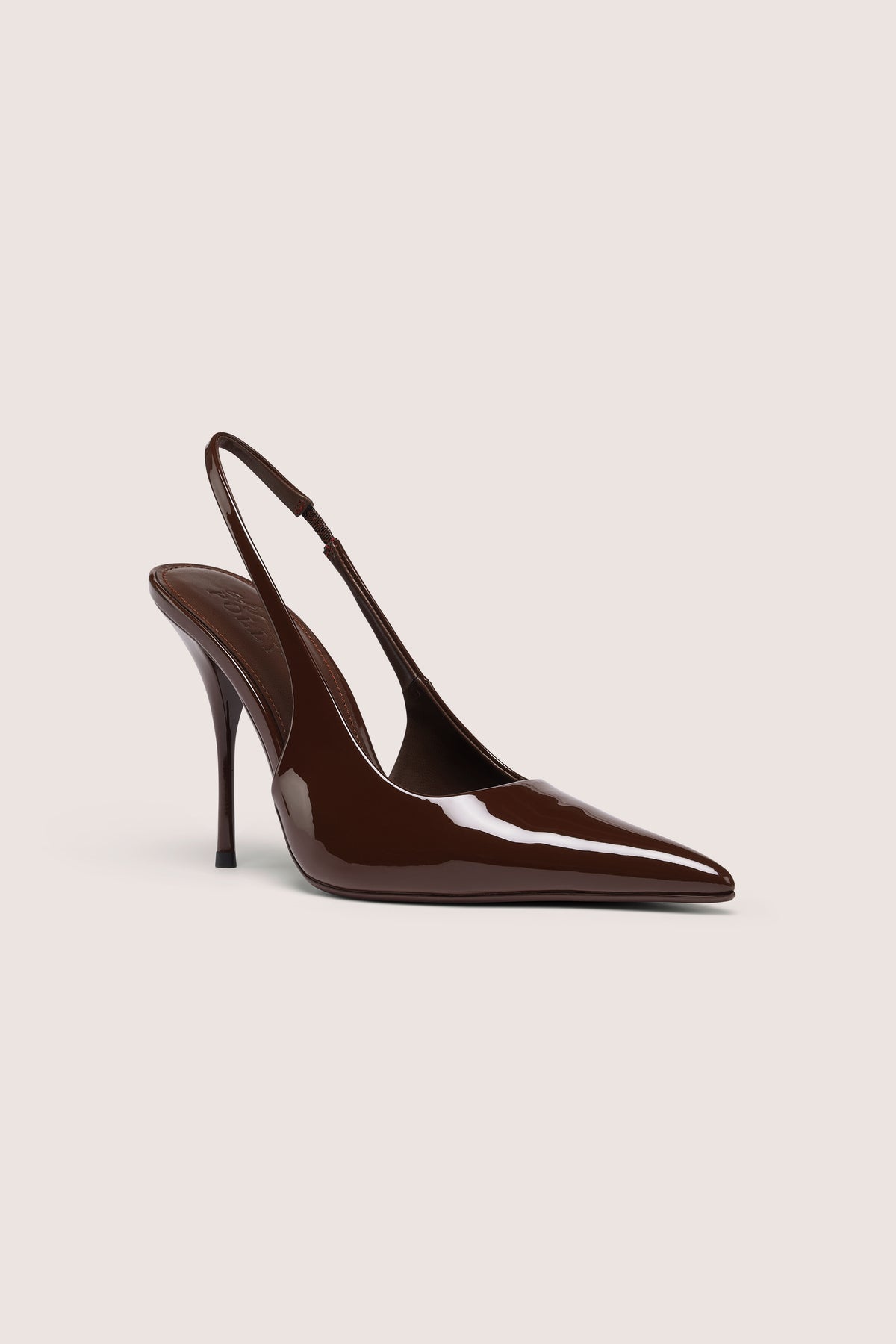 Sling-Back Heels in Chocolate Brown - 1
