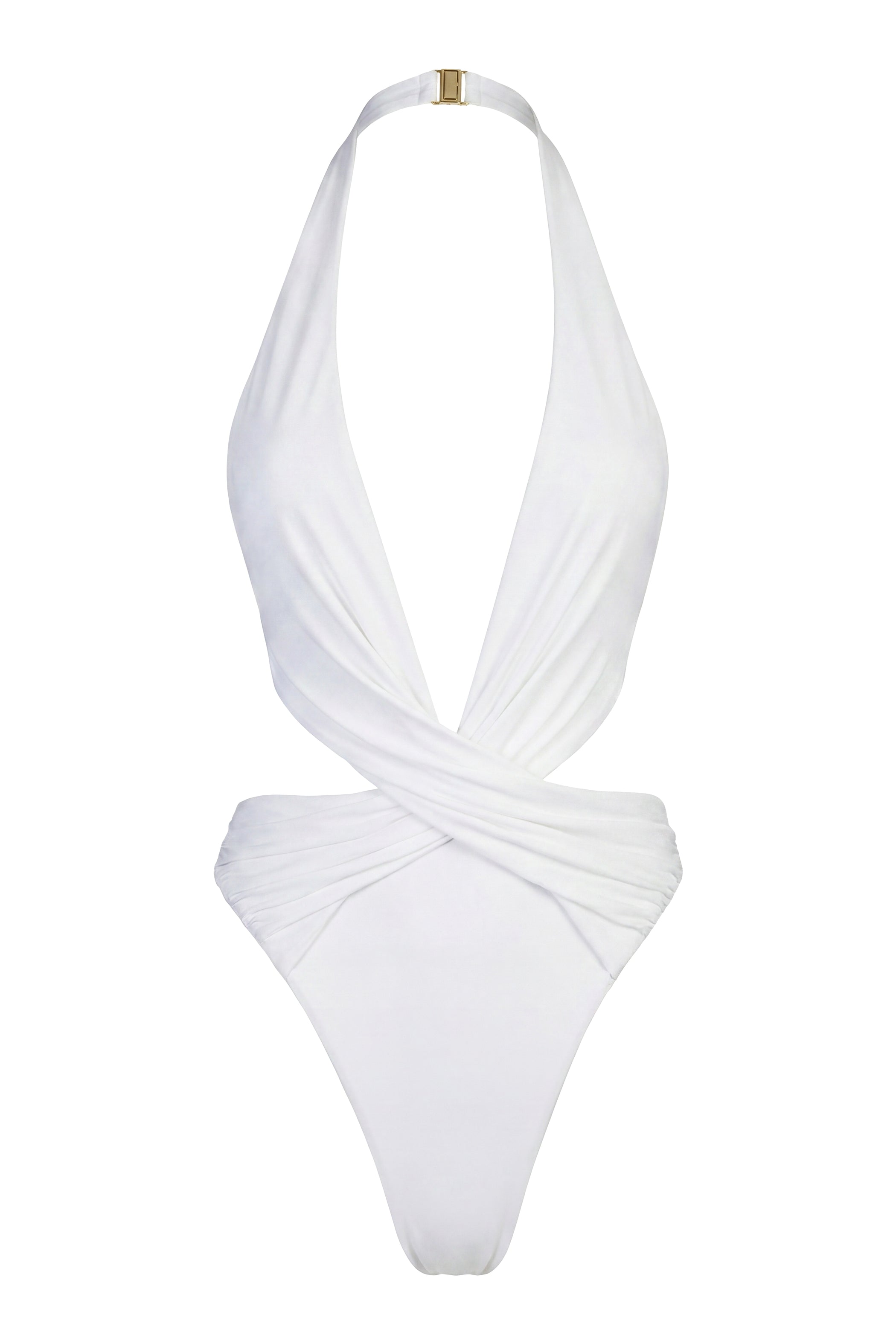 Halterneck Cheeky Swimsuit  in Coconut