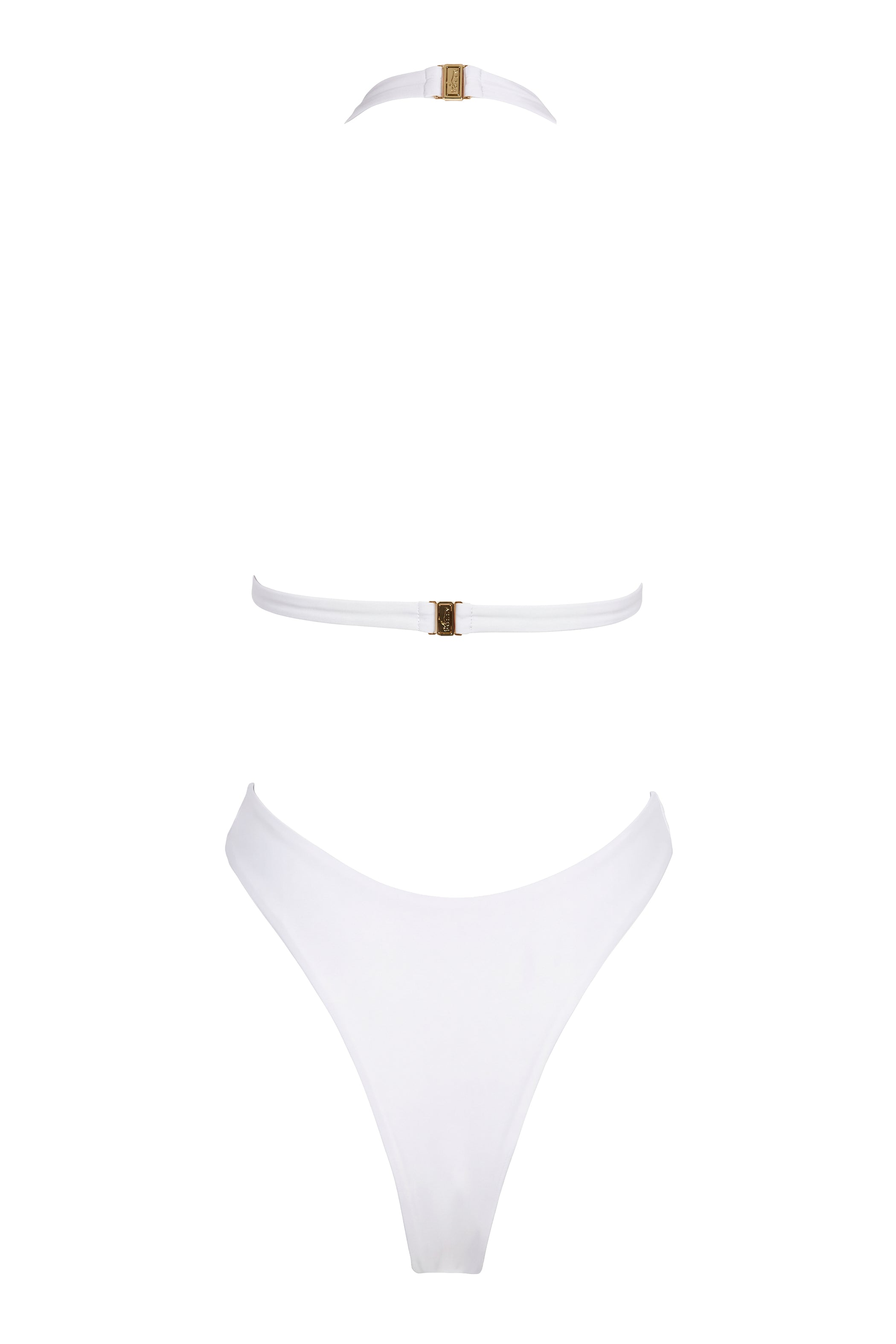 Halterneck Cheeky Swimsuit  in Coconut
