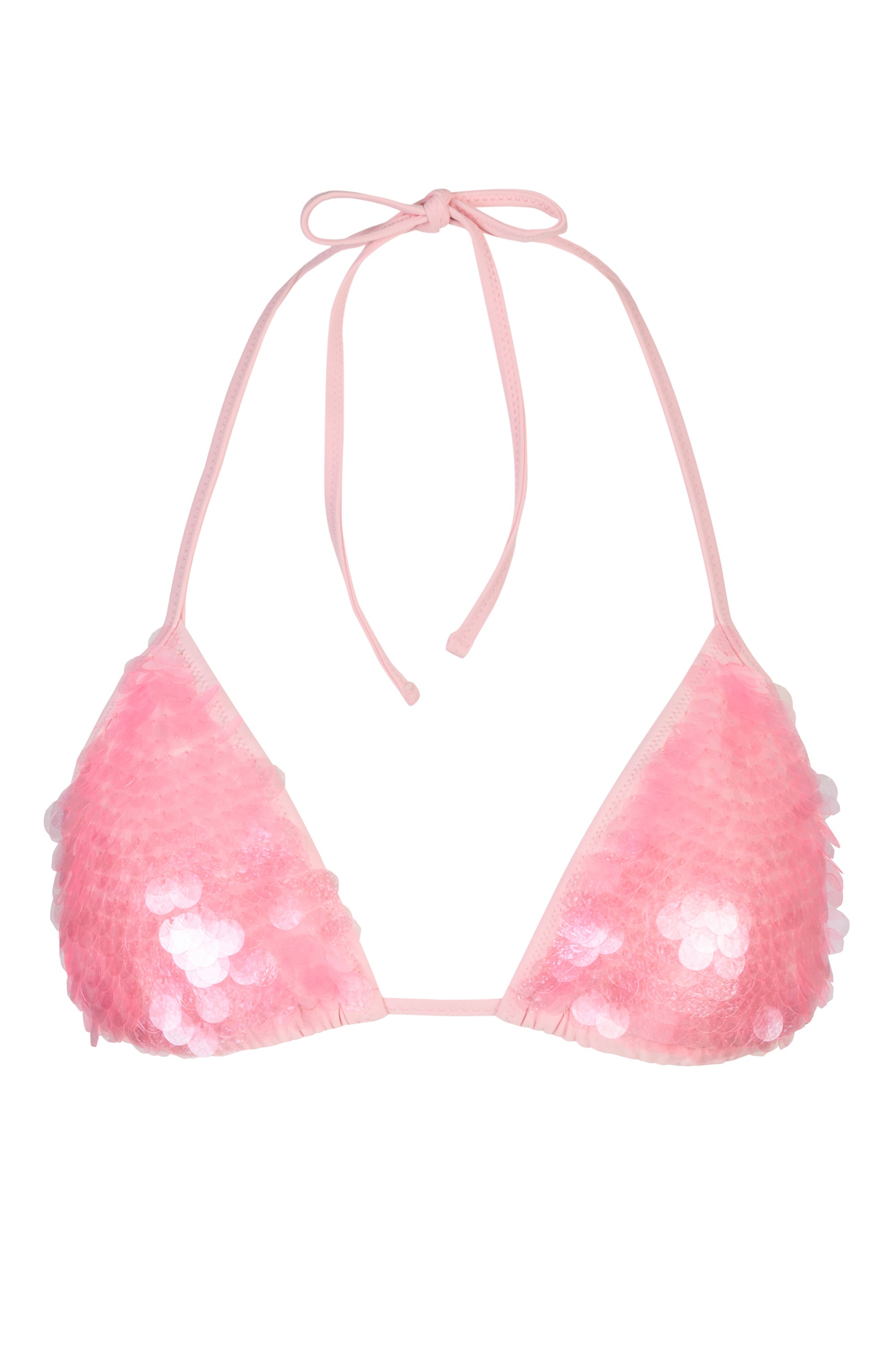 Triangle Bikini Top in Baby Pink