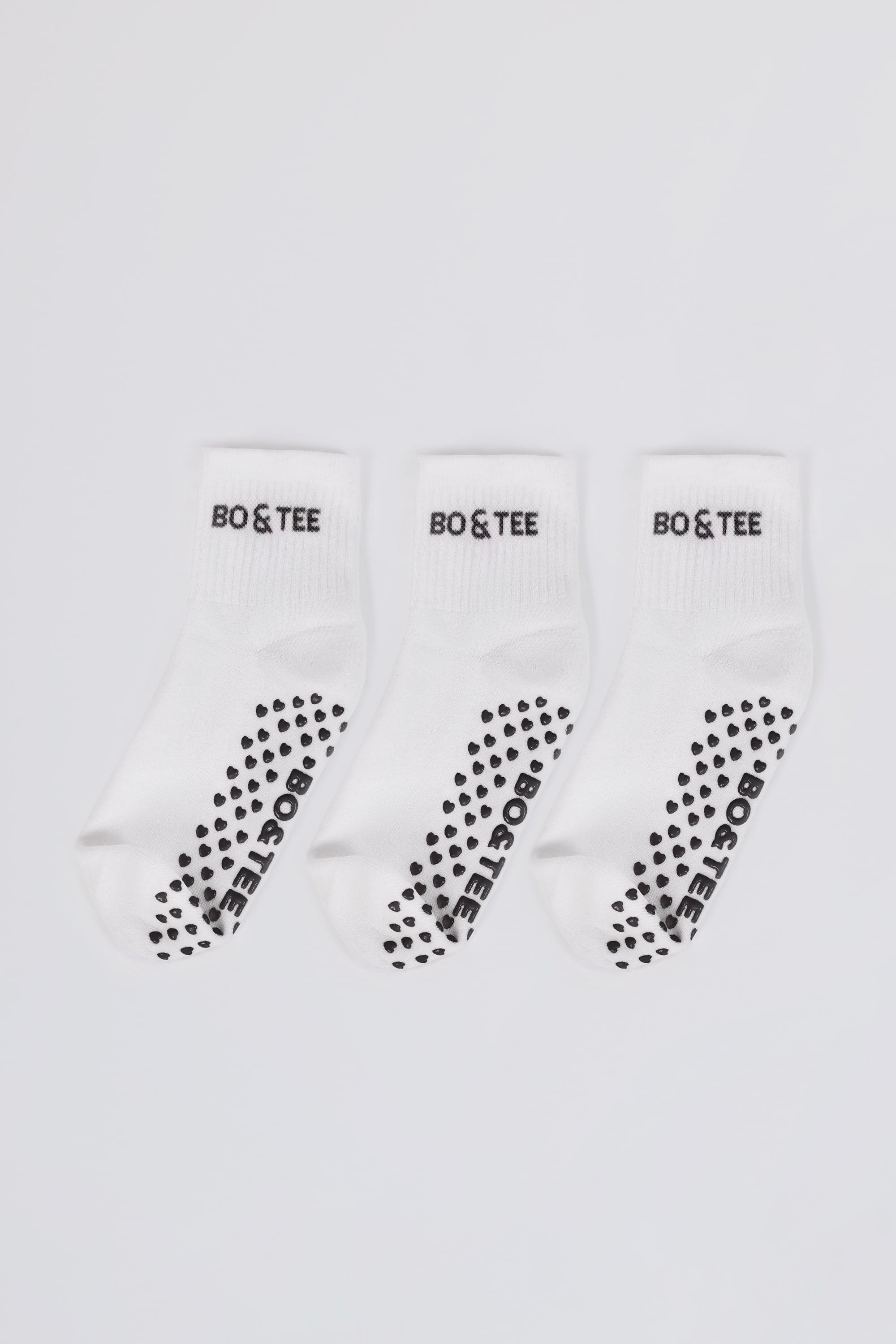Pilates 3-Pack Socks Bundle in White - 1
